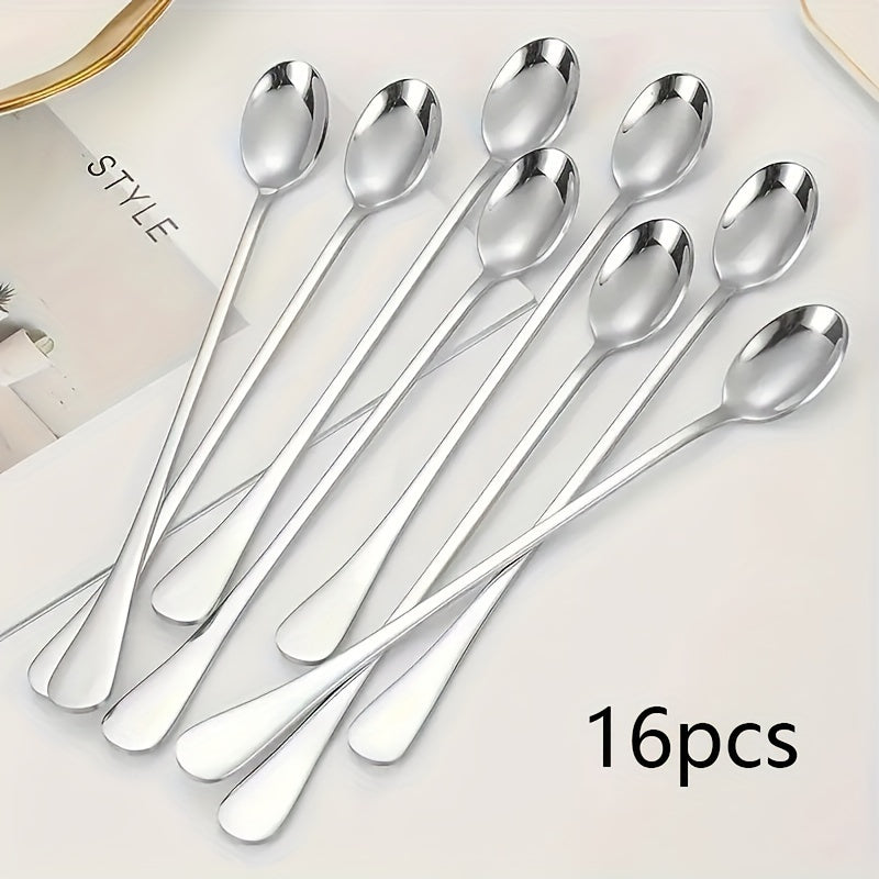 Set of 8 Stainless Steel Coffee Spoons for Home and Restaurant