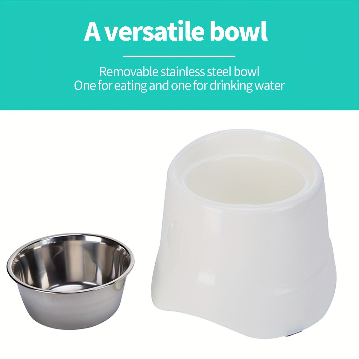 Stainless Steel Elevated Food Bowl for Tall Small and Medium Dogs