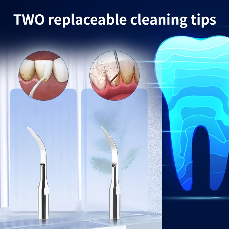 Electric Teeth Cleaner with LED Lights Rechargeable Kit with 2 Replaceable Heads