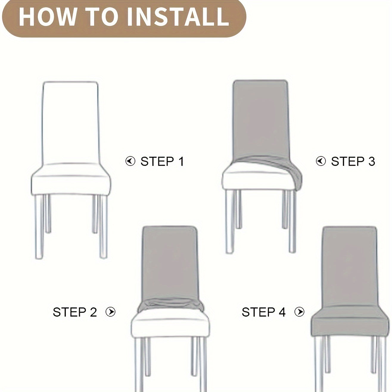 Эластичные чехлы для стульев в наборах по 2, 4 или 6 штук для ресторанных и гостиничных стульев обеспечивают защиту.