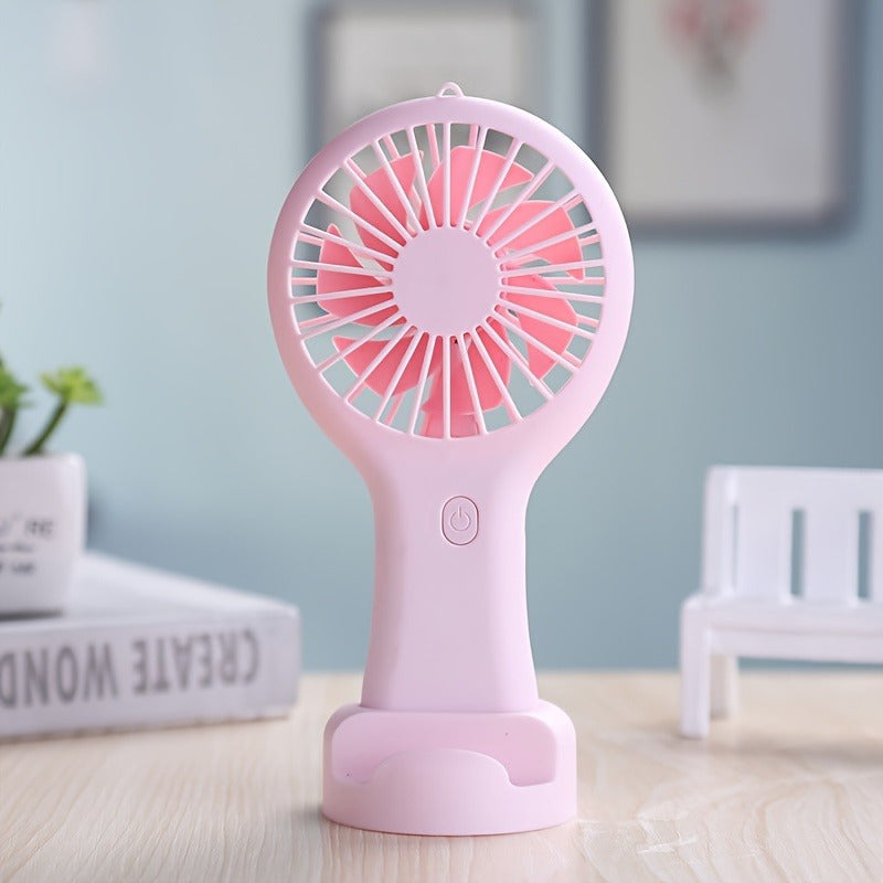 Portable Handheld USB Rechargeable Fan with 400mAh Battery for Travel Office Outdoor Home Use