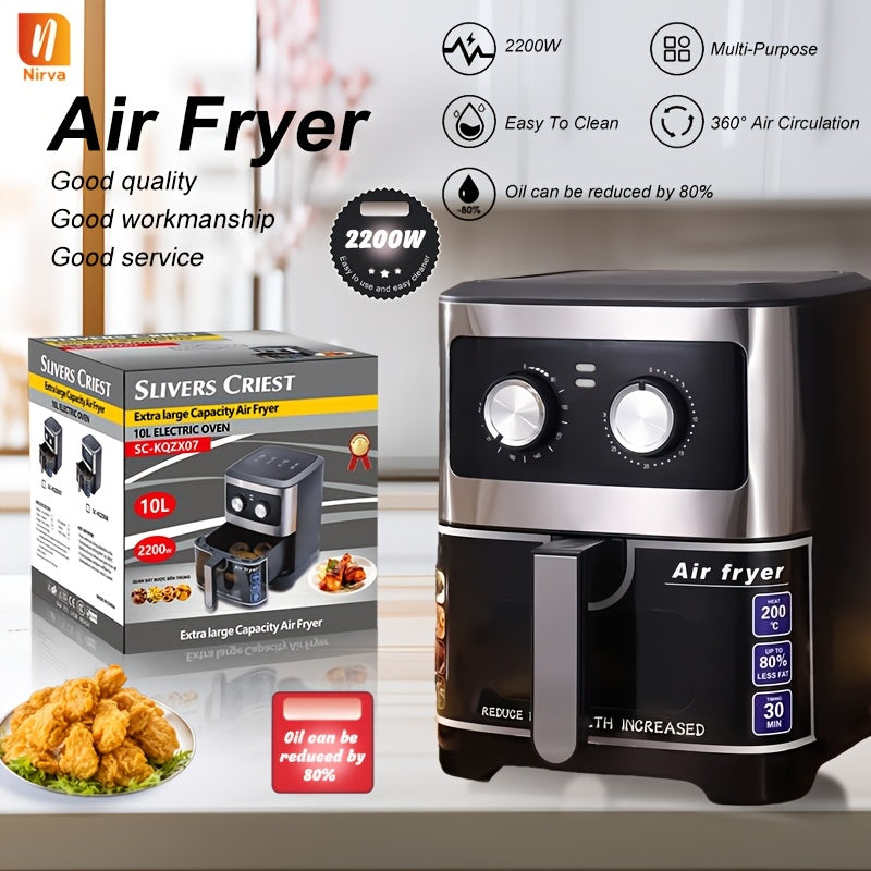 Многофункционочная электрическая аэрогриль с обзорным окном 220-240В черный