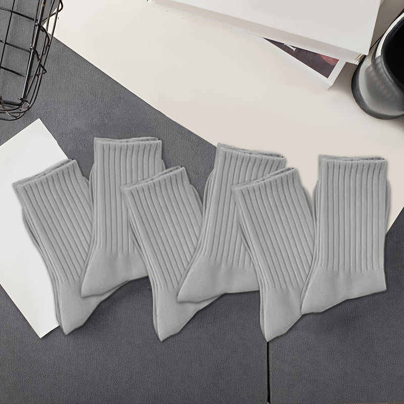 Men's Casual Business Socks Breathable Sweat-Absorbing Anti-Odor Crew Summer