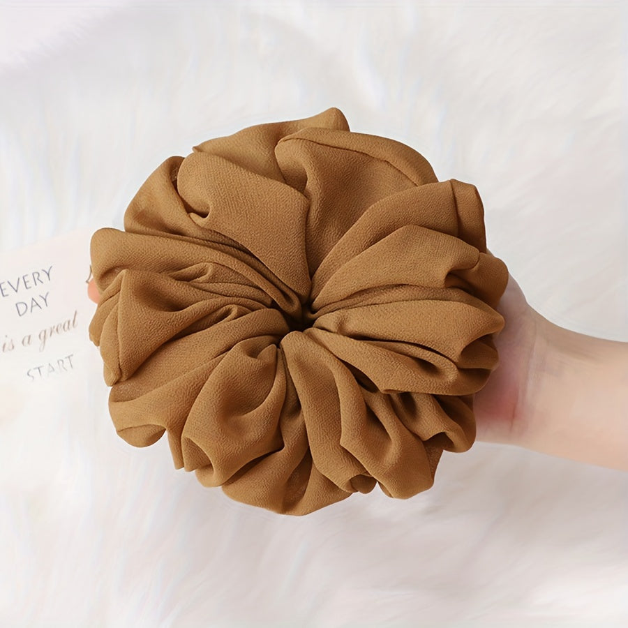 Solid-Colored Polyester Hijab for Women with Woven Design and Elasticity