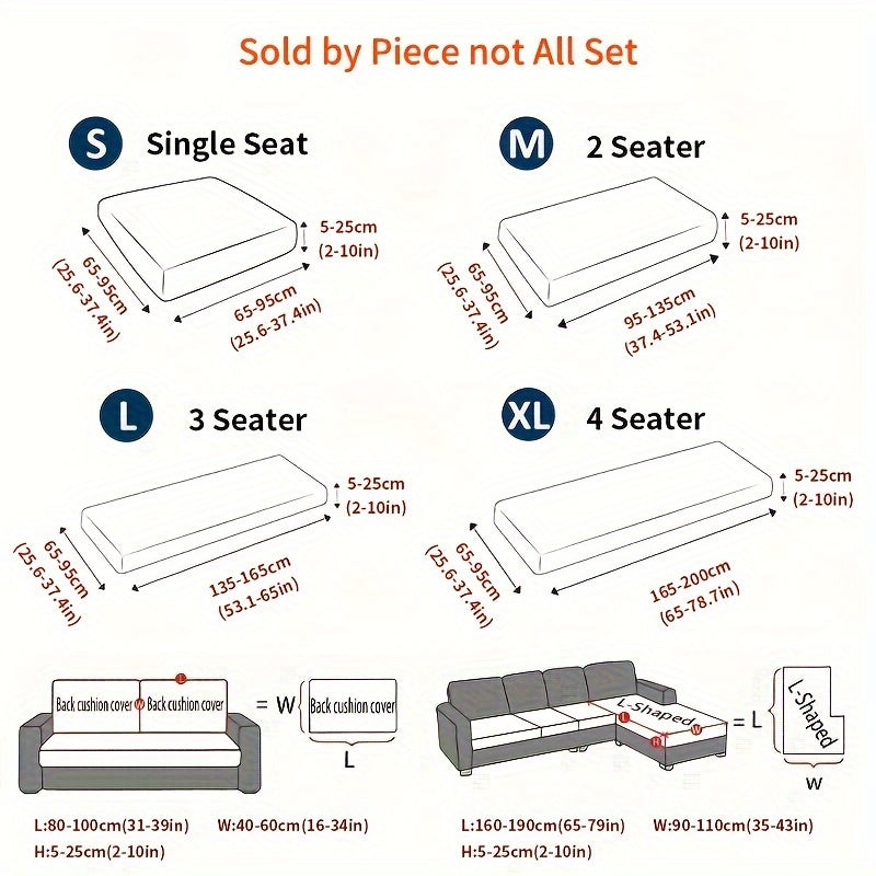 Чехол для дивана из жаккардовой ткани, растяжимый и стойкий к пятнам, универсальный размер для всех сезонов, нескользящий чехол для дивана для домашнего декора.