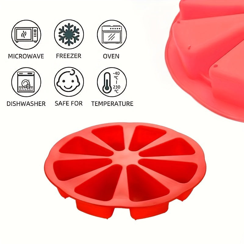 Silicone mold 8 triangular grooves for baking desserts