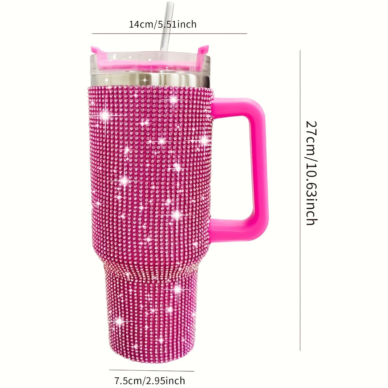Insulated 40oz Stainless Steel Tumbler with Lid and Straw for Travel and Home