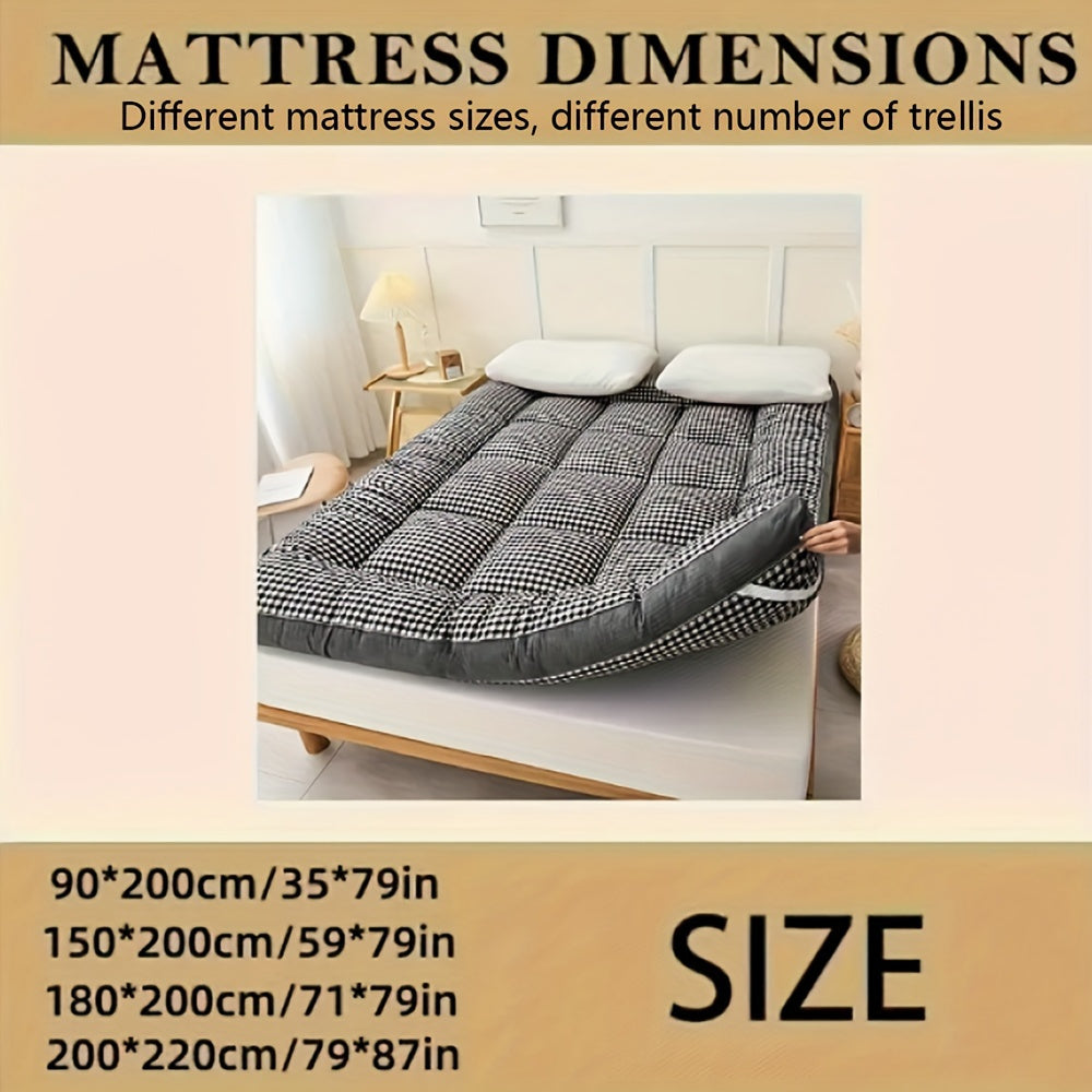 2-shaxsli plaid ko'pikli uyqu matrası, sayohat va turizm uchun, barcha mavsumlar uchun nafas oladigan polyester