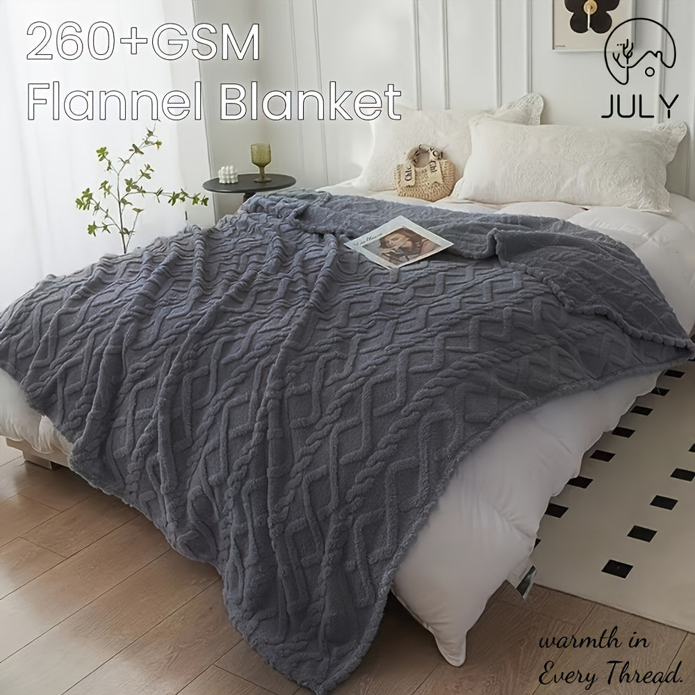 Yagona karavot uchun bir rangli jakard to'rli teri velvetsidan tayyorlangan ko'rpa. Ushbu ko'rpa qo'shimcha issiqlik va qulaylik uchun qalinlashtirilgan, bu esa uni havo konditsioneri uchun tashqi ko'rpa sifatida ishlatish uchun mukammal qiladi.