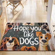 Cartoon Dog Doormat Polyester Non-Slip Soft Thick Kitchen Living Room Bedroom Rug