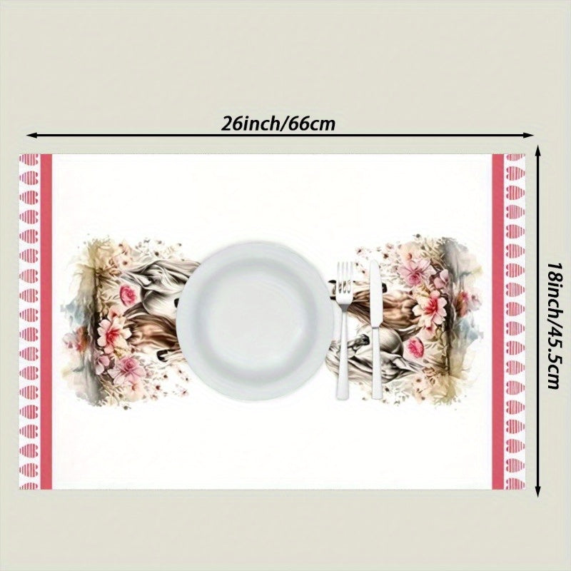 Набор из 2 кухонных полотенец с цветами, полосами, лошадьми 45,72x66,04 см Декор для дома