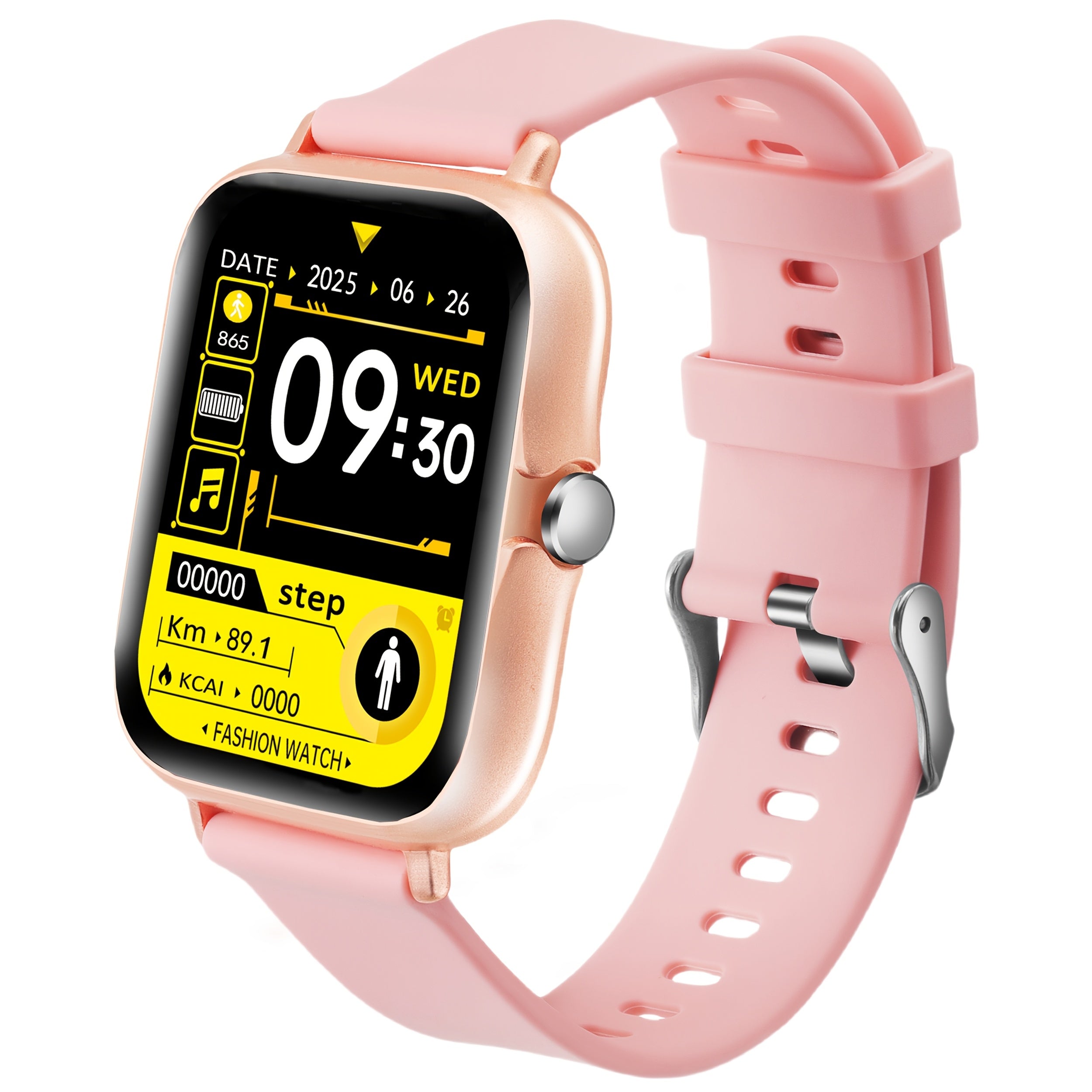 Smart Watch with 4.34cm OLED Display Call Message Pedometer Fitness Tracker Wireless USB Rechargeable