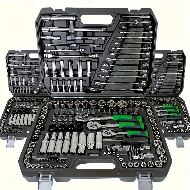 150-Piece Chrome Vanadium Steel Socket Wrench Set with Torx Bits for Auto and Home Repair