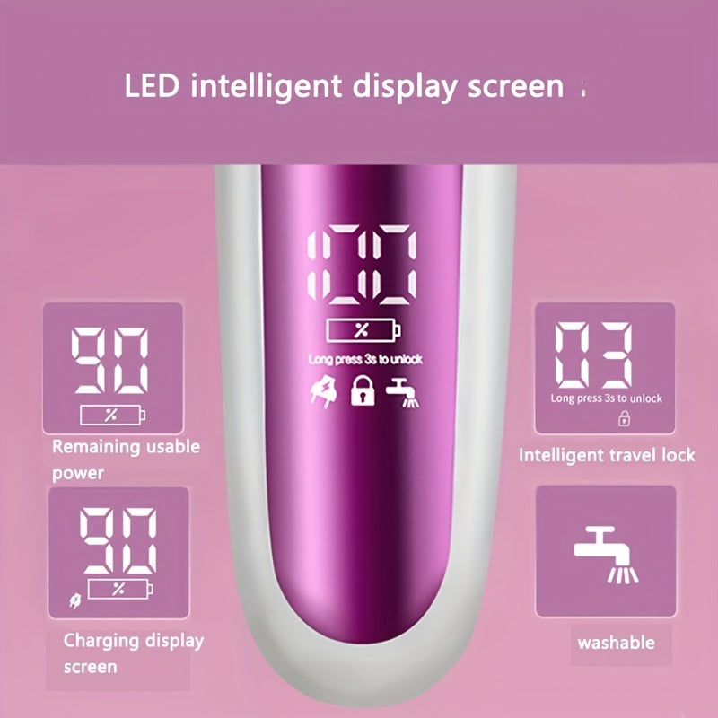 Women's Electric Hair Removal Kit USB Rechargeable Shaver Epilator for Underarms Bikini Sensitive Areas