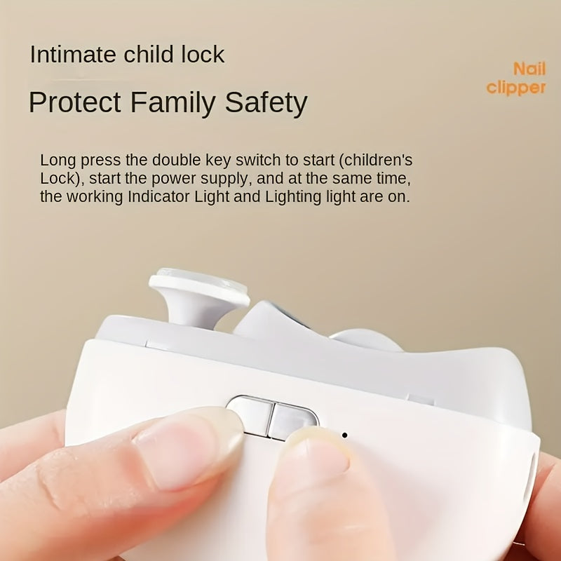USB zaryadlash, LED chiroq va qayta zaryadlanadigan litiy batareyasi bilan elektr tirnoq kesgichi va polirovka qiluvchi. Uy manikyuri uchun mukammal, ideal 14-fevral sovg'asi. Zamonaviy tirnoq parvarishi uchun zarur.