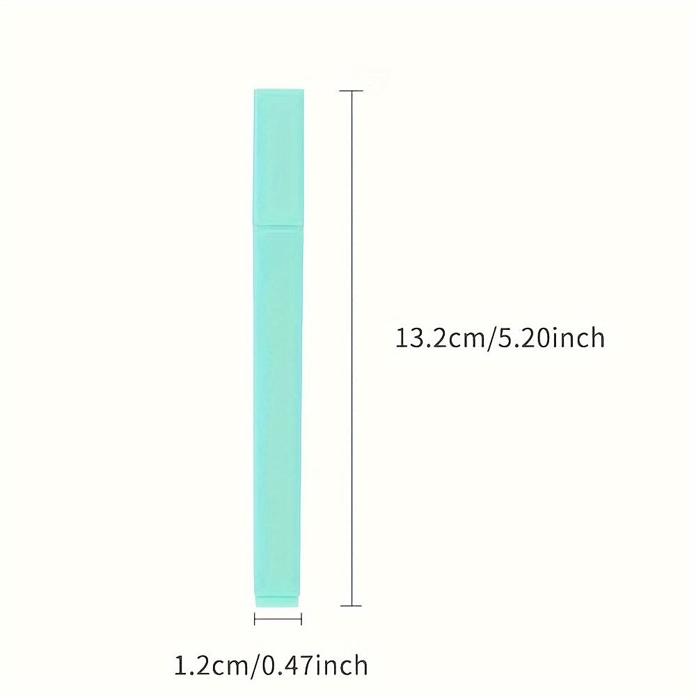 6 dona kvadrat tayoq belgilovchi markerlar, maktabga qaytish uchun kawaii ofis jihozlari, turli ranglarda