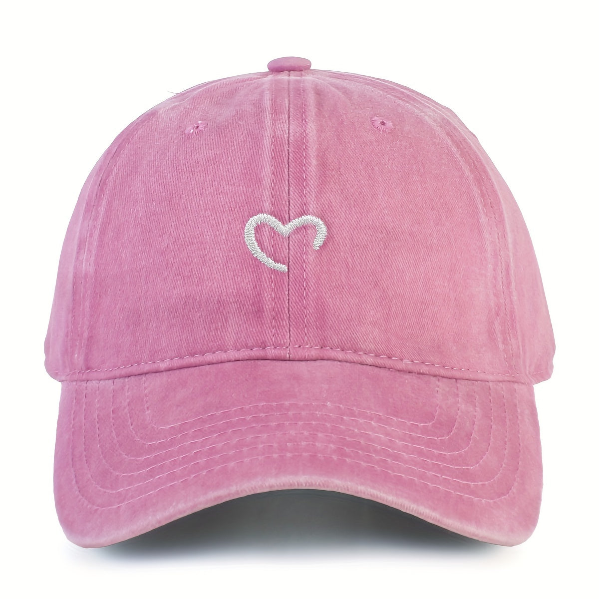 Women's Embroidered Heart Baseball Cap Adjustable Sun Protection Urban Vacation