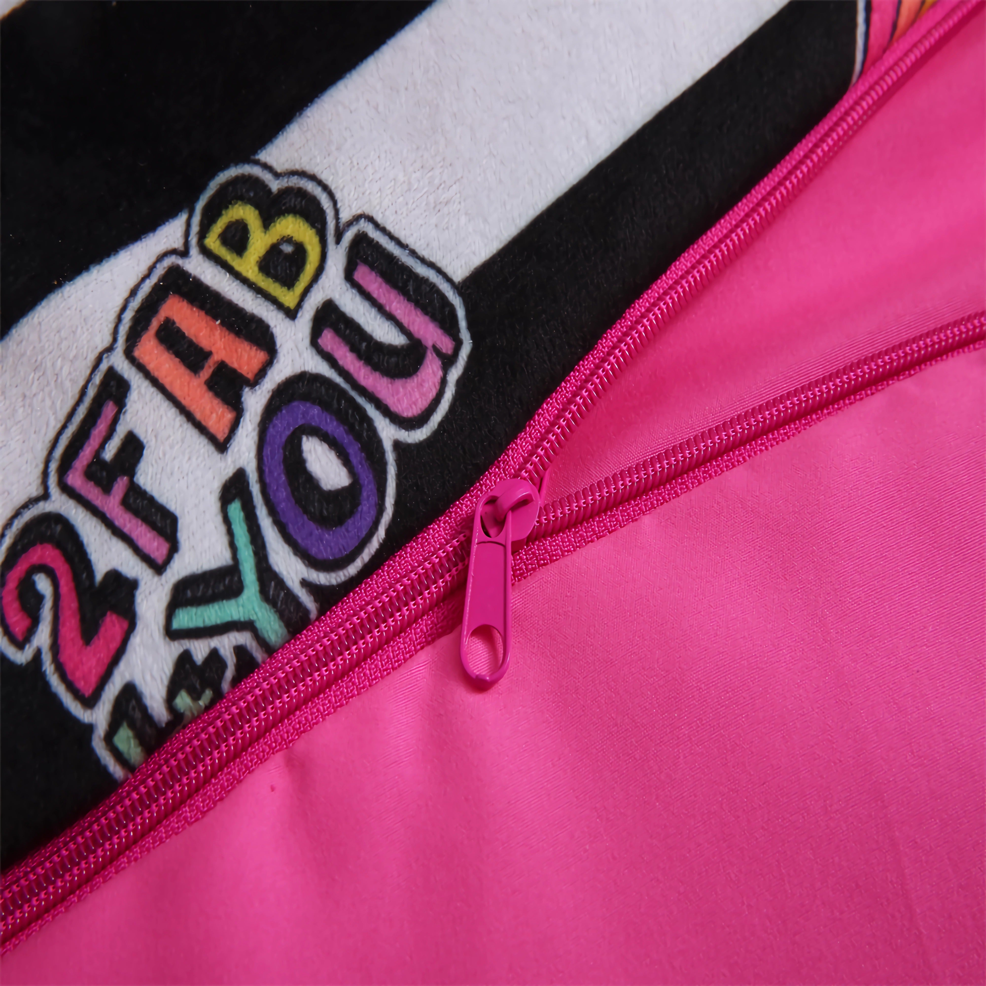 Bolalar uchun kuz qish fleece uyqu sumkasi to'plami bilan yostiq, oyoq uzishdan himoya qiluvchi zip bilan