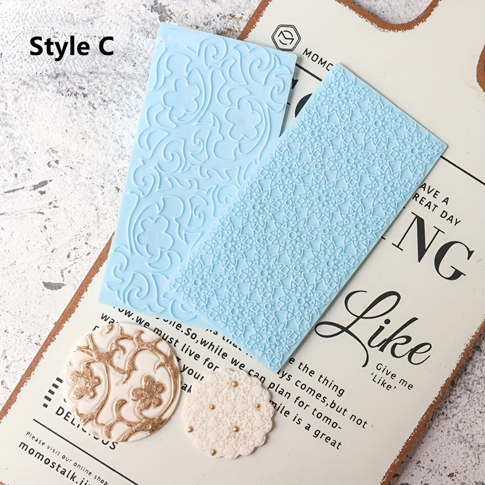 Fur Wall Flower City Wall Pebble Pattern Cake Mold Set for Fondant Baking