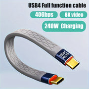 USB4.0 Full-Function USB-C Cable for 40Gbps Data Transfer 8K Video 240W Fast Charging