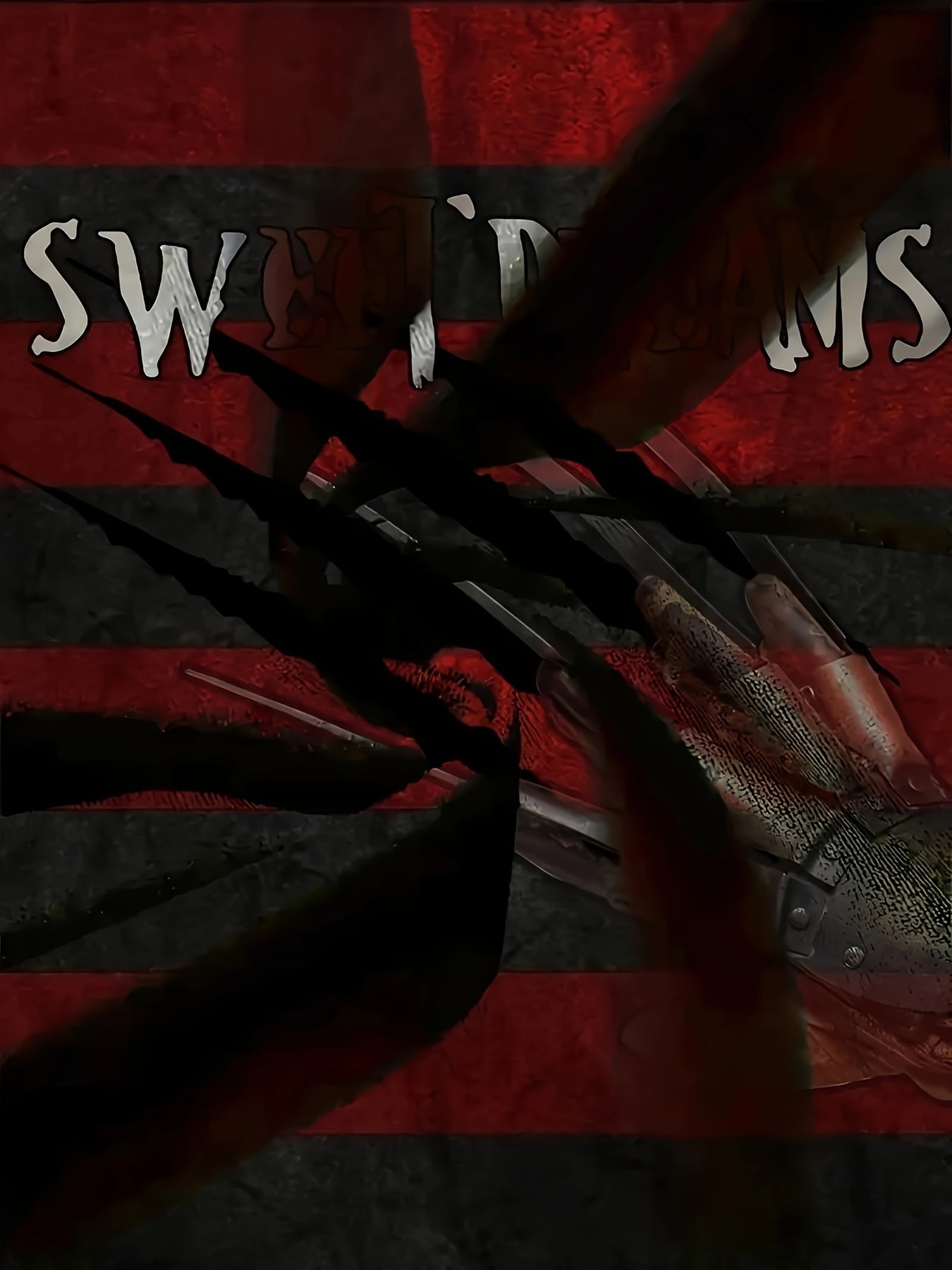 Plus Size Men's Hoodie with 3D Letter Sweet Dreams and Stripe Pattern