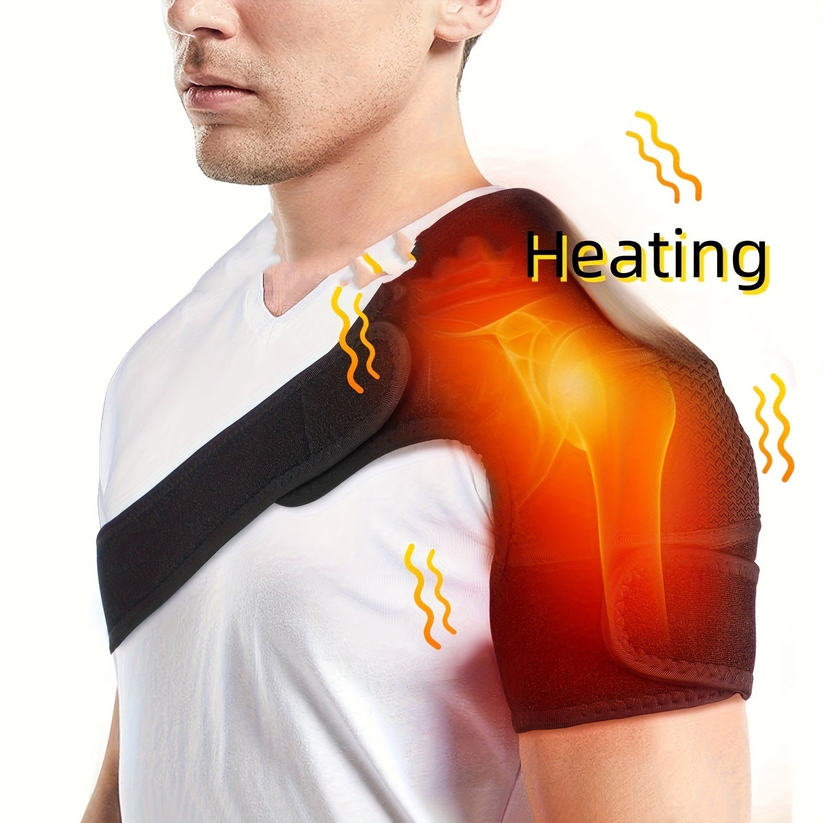 Ergonomik dizaynga ega, USB orqali zaryadlanadigan isitiladigan yelka tayanch, sozlanadigan tasma, 3 darajali haroratni boshqarish, qulaylik uchun nafas oladigan material.