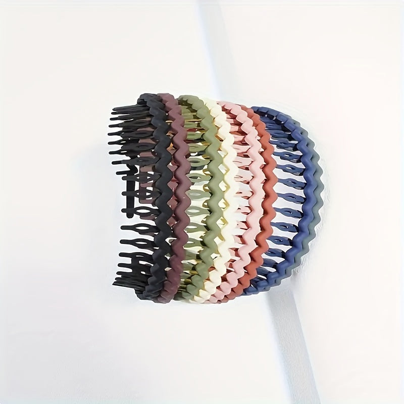 10 ta mustahkam rangli matta bosh bog'ichlari to'plami, xavfsiz joylashish uchun non-slip tutqich, tishlar va sochni tugatish, kundalik kiyish uchun mukammal