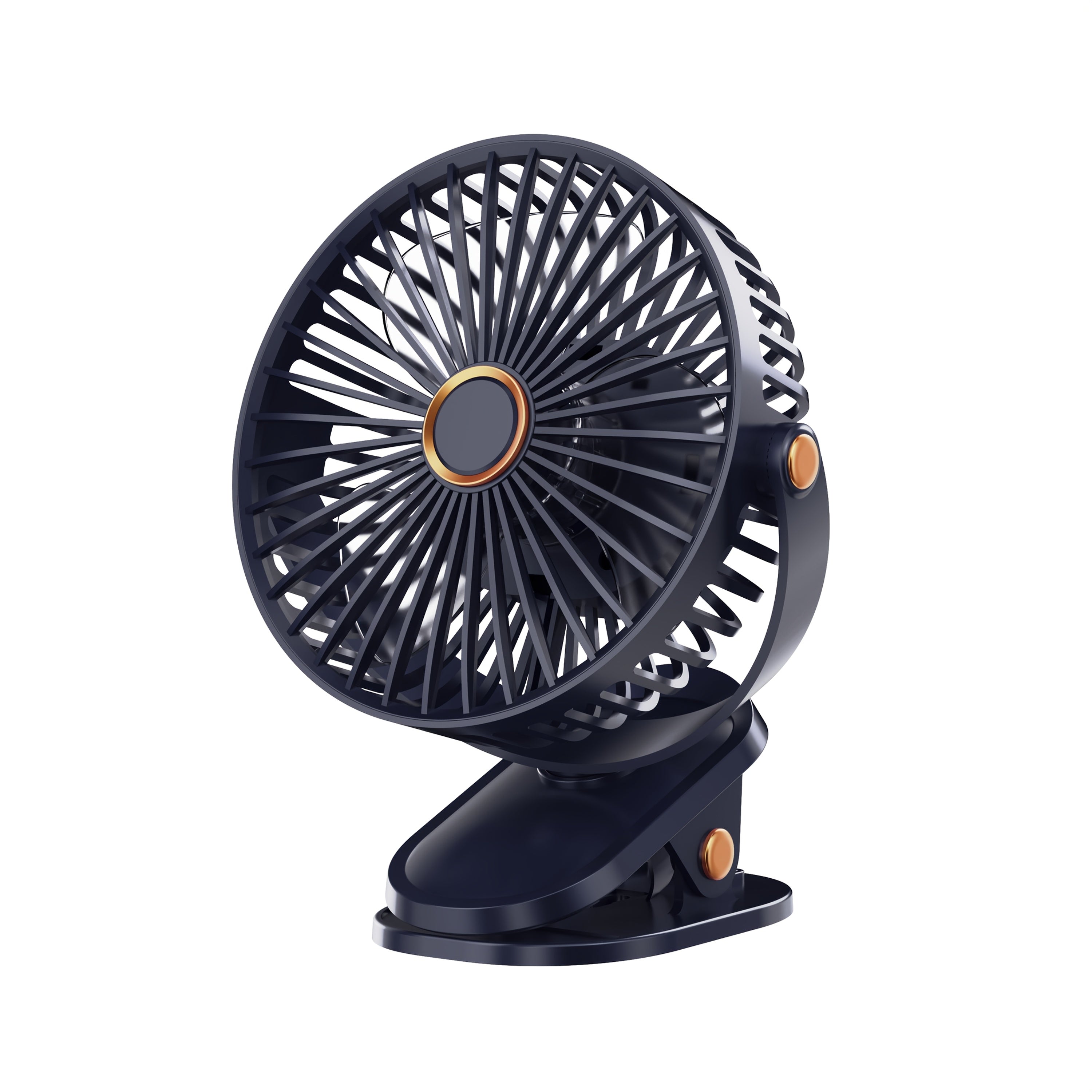 Portable USB Desk Fan with 5-Speed Adjustable, 720° Rotation, Quiet Clip Design