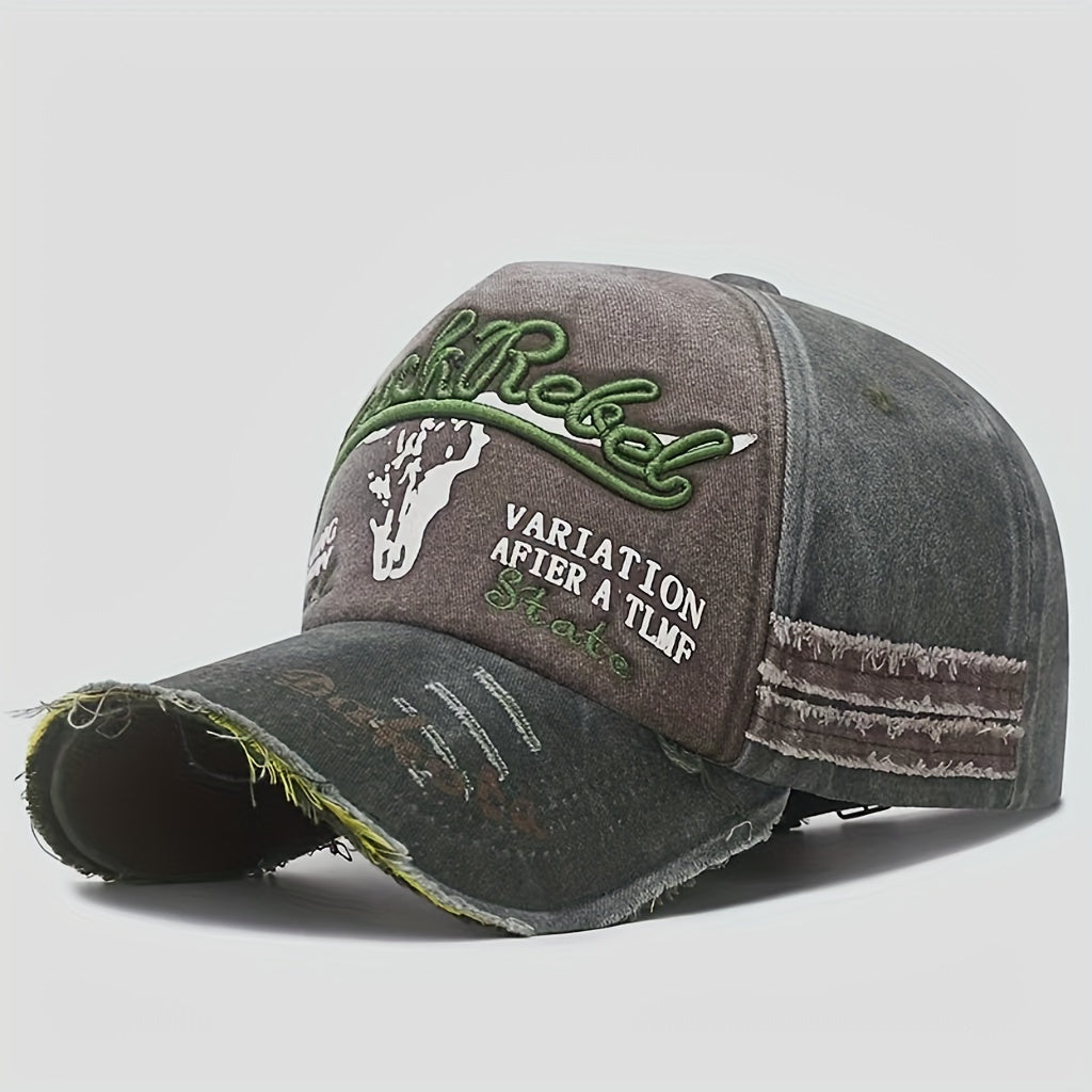 Gorra de mezclilla vintage lavada, gorra de béisbol unisex ajustable