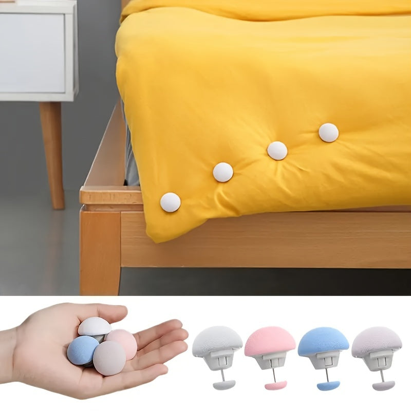 16 Pieces Mushroom Duvet Clips Grey Bedding Secure Hold Hand Wash Recommended