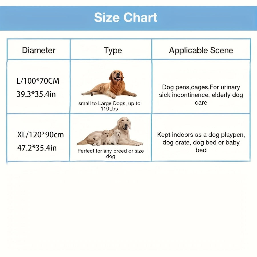 Navy Blue and Gray Reusable Dog Pee Pads Washable Absorbent Odor-Control Non-Slip for All Dog Sizes