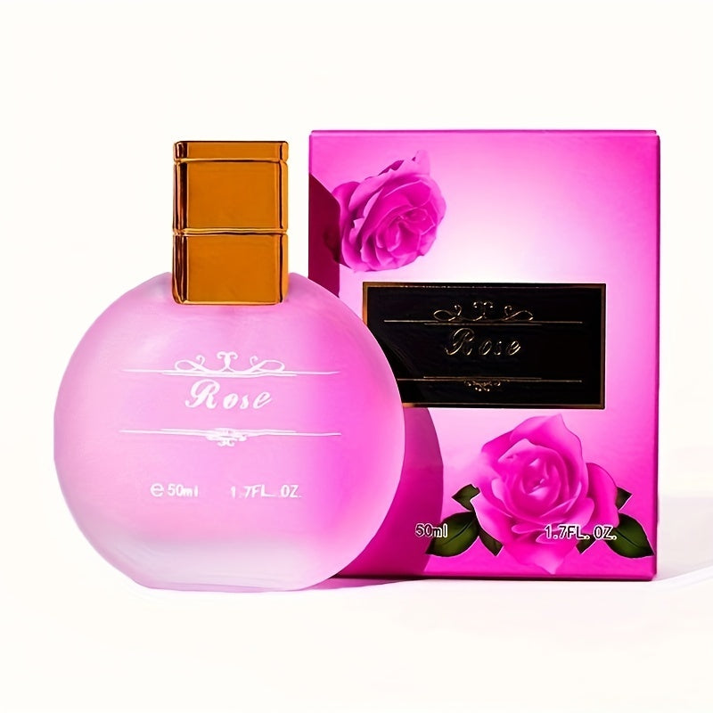 Women’s Rose Floral Scent Eau de Toilette 50ml Citrus Lemon White Flowers Amber