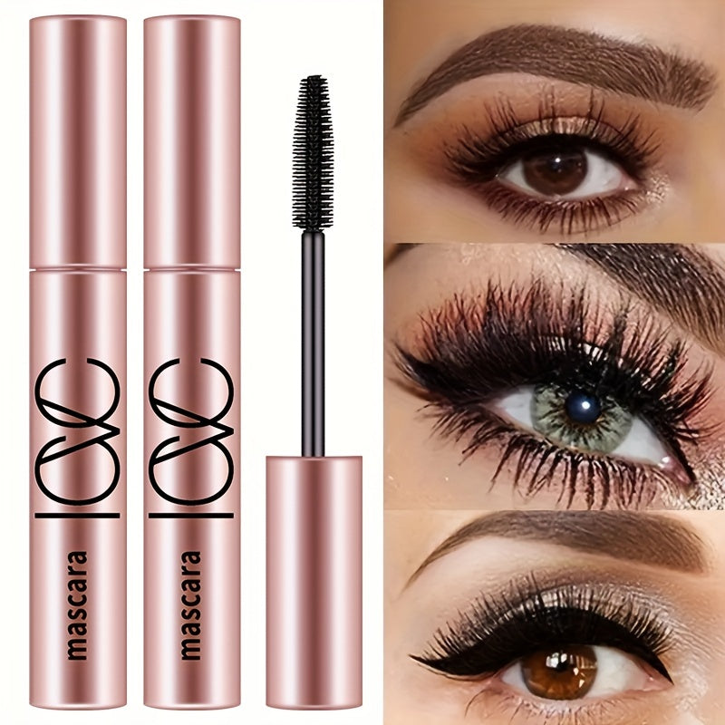 Waterproof 4D Mascara for Voluminous Lengthened Lashes Black Non-Caking Easy to Remove