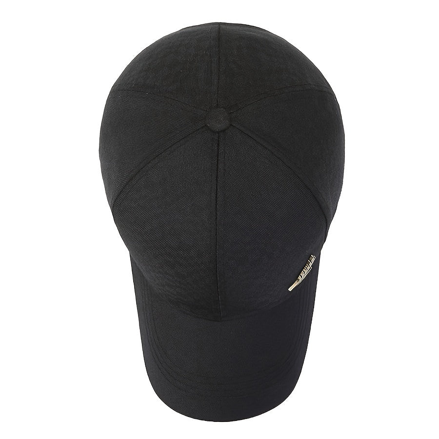 Adjustable Cotton Baseball Cap with Wheat Embroidery for Outdoor Sports