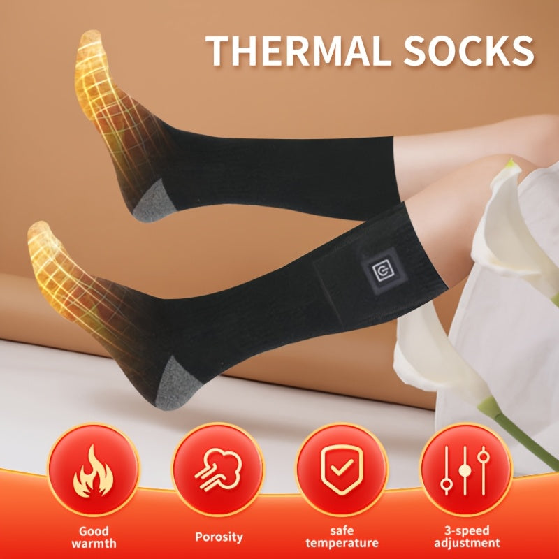 Uniseks elektr taʼminlangan changʼich socklari, batareyasiz, suv o'tkazmaydigan, qishki sport uchun