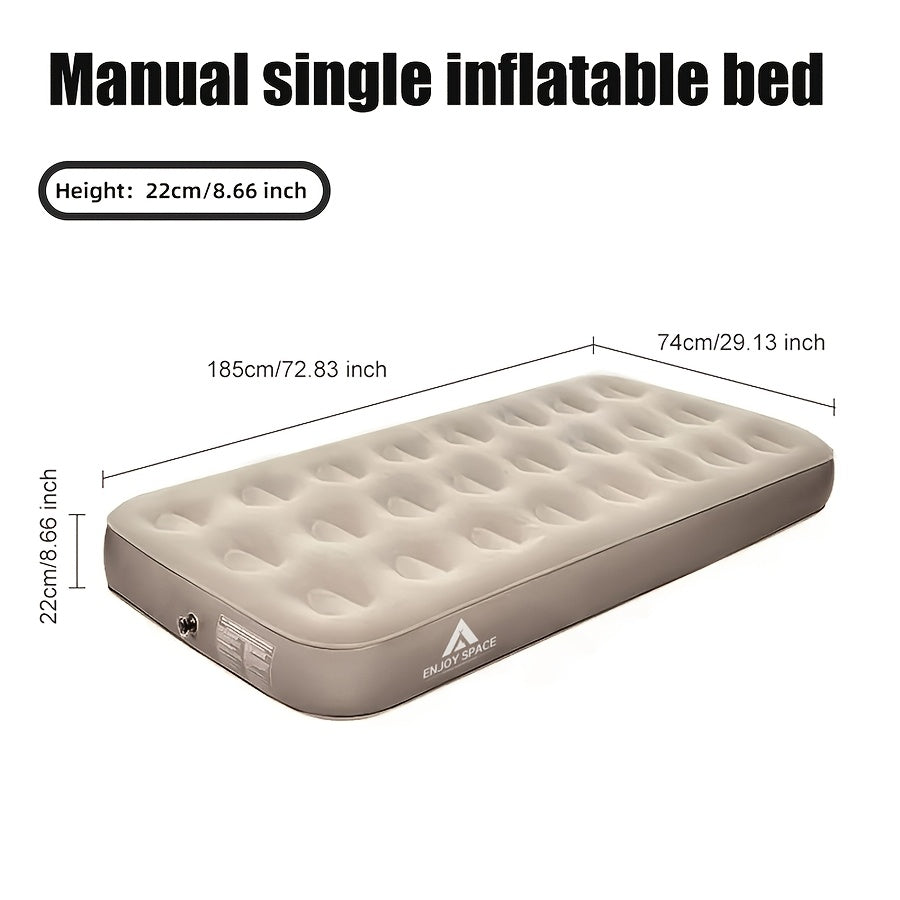 Inflatable Sleeping Pad for Camping and Home Use Two-Person PVC Rectangle