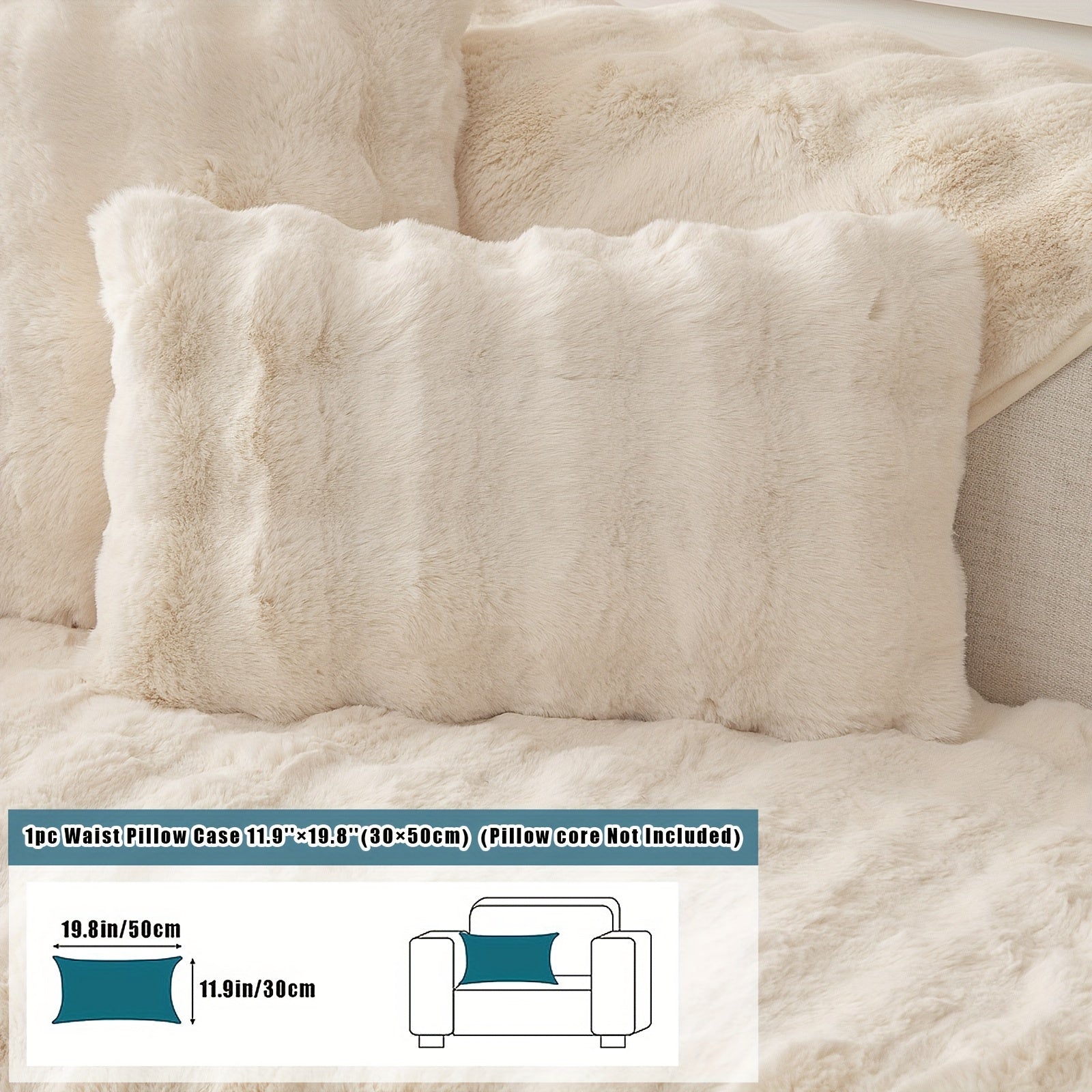 Имитация кролика плюшевая подушка-диван для домашних животных, дружелюбная к собакам с нескользящим чехлом для защиты мебели и декора в спальне, офисе или гостиной.