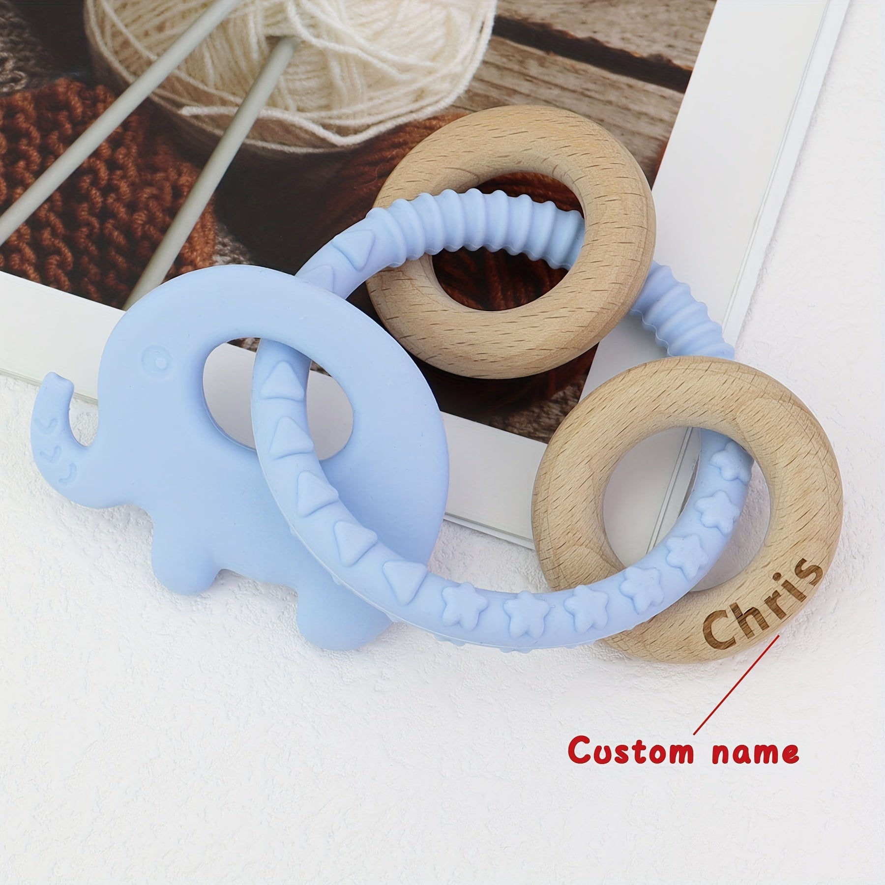 Personalized Baby Rattle Toy Animal for Kids Soft Handheld Gift
