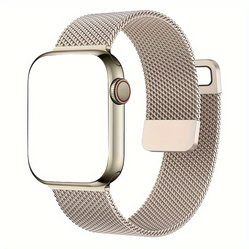 Unisex Stainless Steel Mesh Loop Magnetic Clasp Watch Band for Apple Watch Series 1-9 Ultra 2 SE 38mm 40mm 41mm 42mm 44mm 45mm 49mm