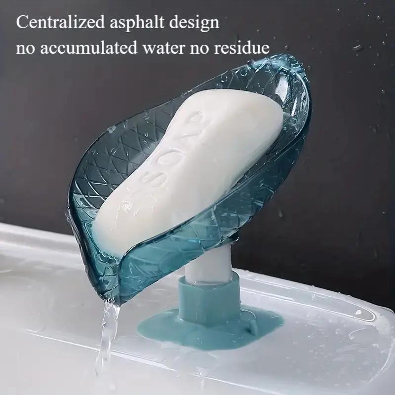 Oval Plastic Soap Dish with Drainage V-Shaped Design for Easy Cleaning