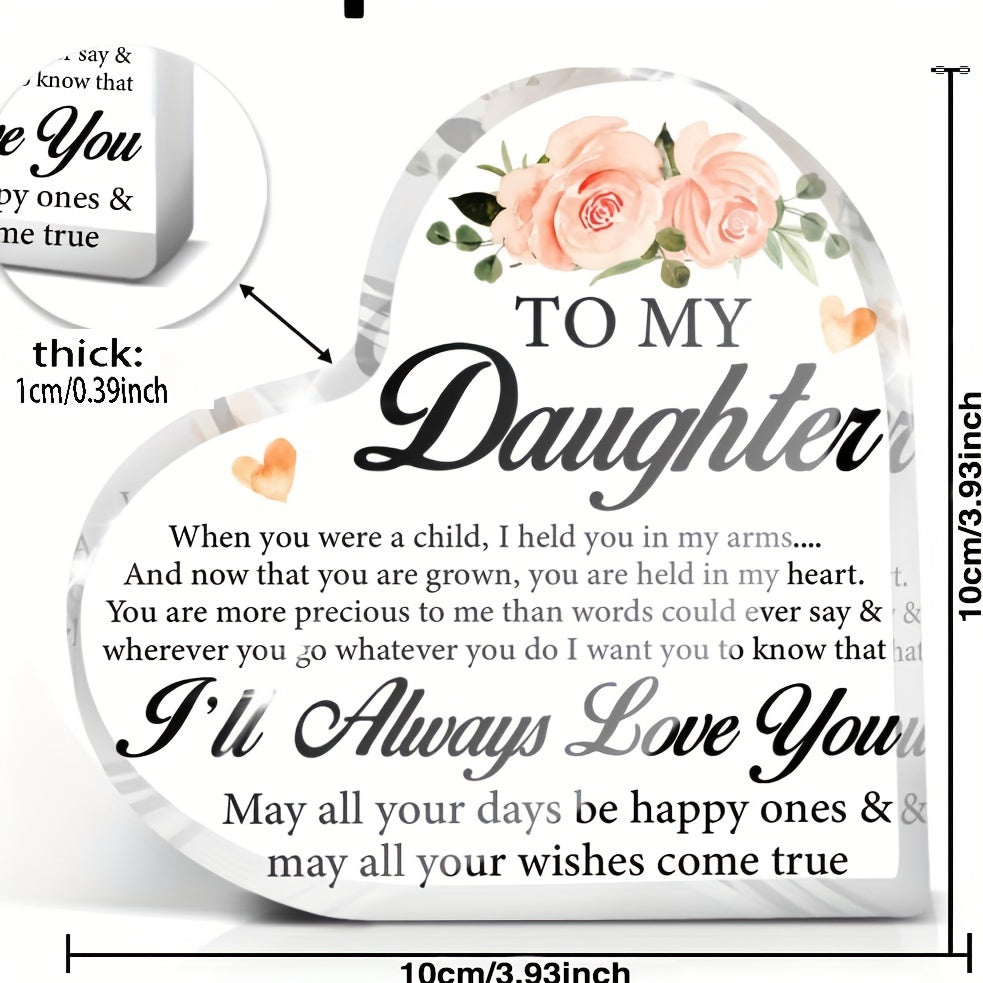 Acrylic Keepsake Wall Art for Daughter Birthday Christmas Graduation Home Decor
