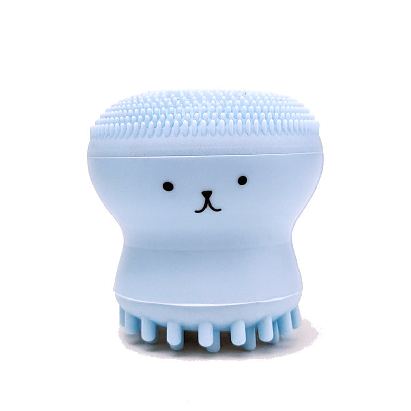 Unisex Silicone Facial Cleansing Brush Octopus Shape Deep Clean Scrubber
