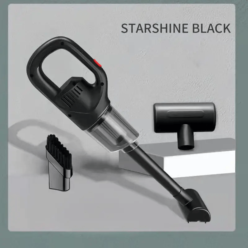 Беспроводной ручной пылесос для дома, автомобиля и офиса. Легкий, портативный дизайн с технологией зарядки через USB и мощностью всасывания 3 КПа. Оснащен уровнем шума 60 дБ, аккумулятором емкостью 1800 мАч.