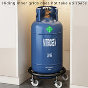 Stainless Steel Storage Rack for Gas Cylinders Water Dispensers with Wheels