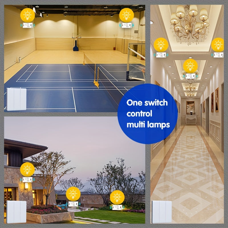 Wireless RF433 Home Lighting Switch 1/2/3 Gang Wall Mount Remote Control White Gray 110V 220V