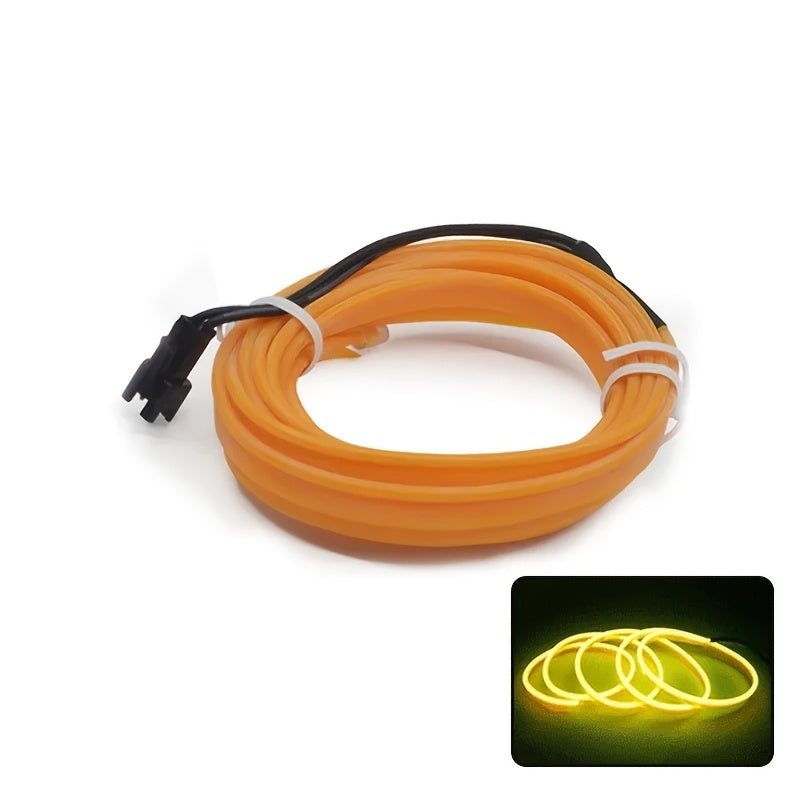Гибкая светодиодная неоновая лента длиной 5 м, питаемая через USB, для украшения интерьера автомобиля