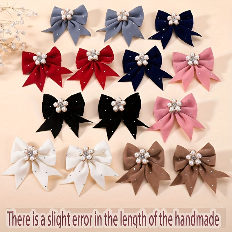 14-ta qismli qo'lda tayyorlangan buklam va marjonli soch kliplar to'plami, qizlar uchun kundalik va maxsus tadbirlar uchun