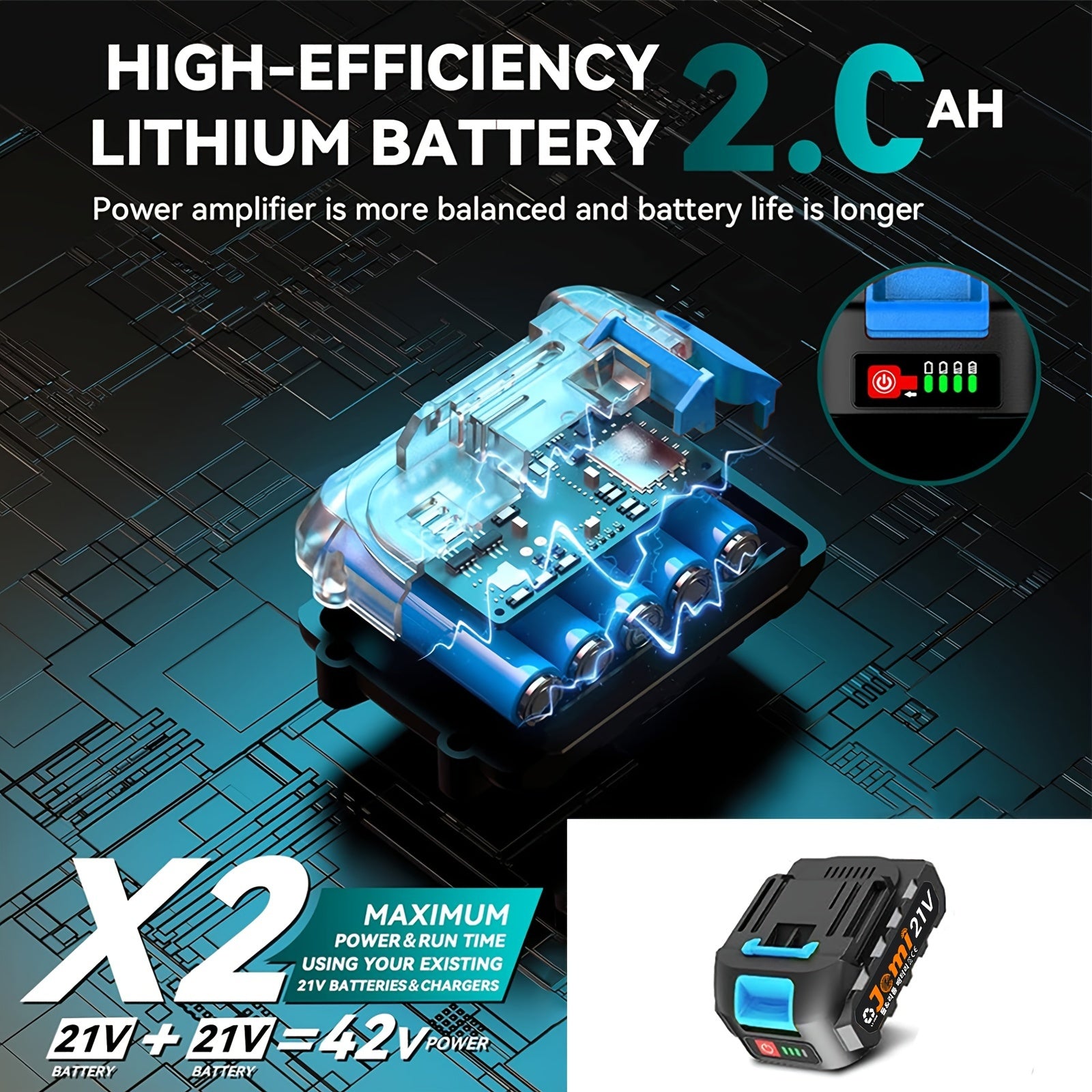 Mini motosierra inalámbrica de 6 pulgadas con 2 baterías, bloqueo de seguridad, ligera para cortar madera