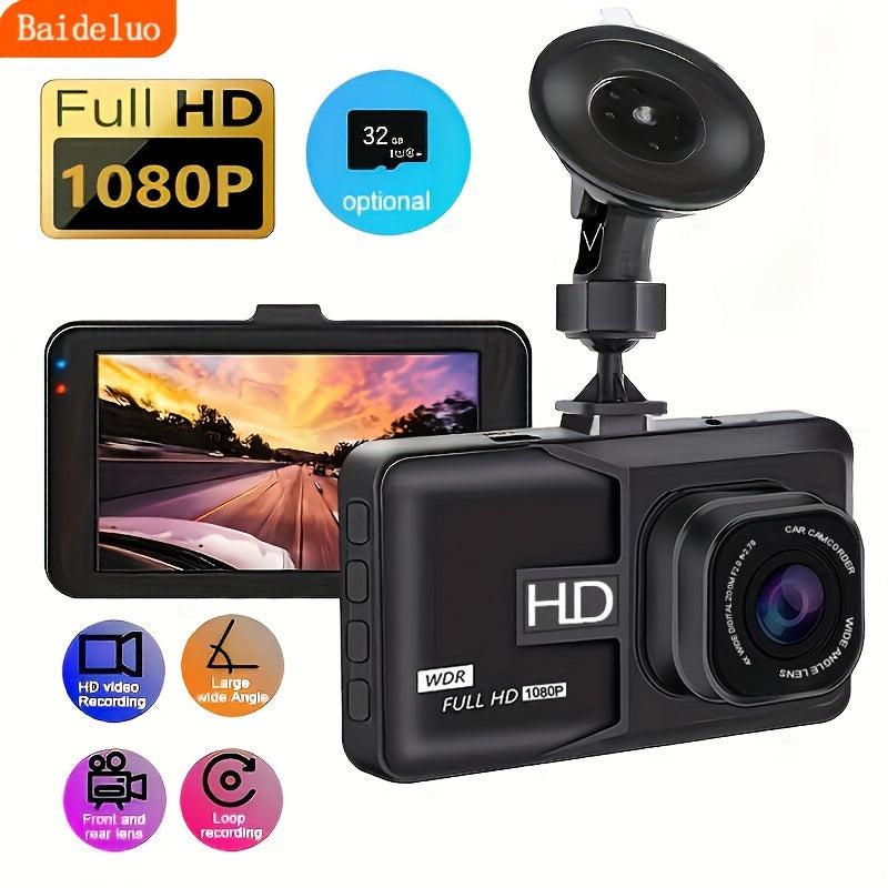 HD Night Vision Dash Cam with 32GB Card Traffic Parking Sensor