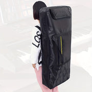 10mm Oxford Nylon Keyboard Bag with Full Cover, Padded Shoulder Straps, Zippered Pockets, Reflective Strips Black